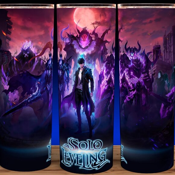 Glow in the Dark Solo Leveling Sung Jin-woo Anime Cup Mug Tumbler - Picture 2 of 4